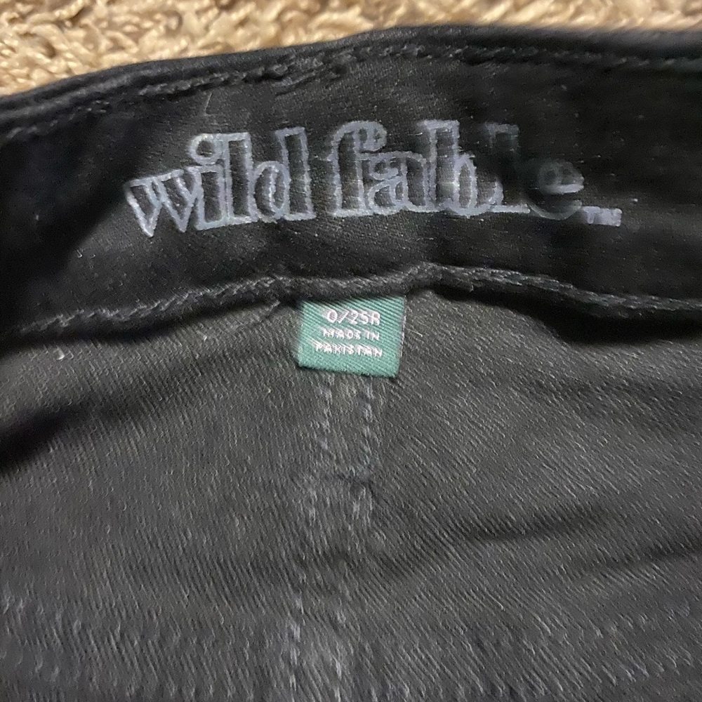 Black mid rise shorts